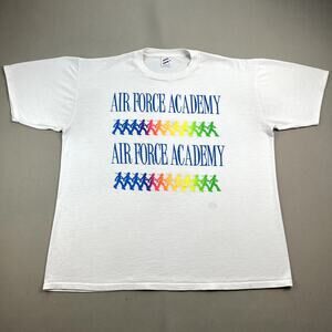 Vintage Air Force Academy T-Shirt Adult XL White United States Military USA 90s